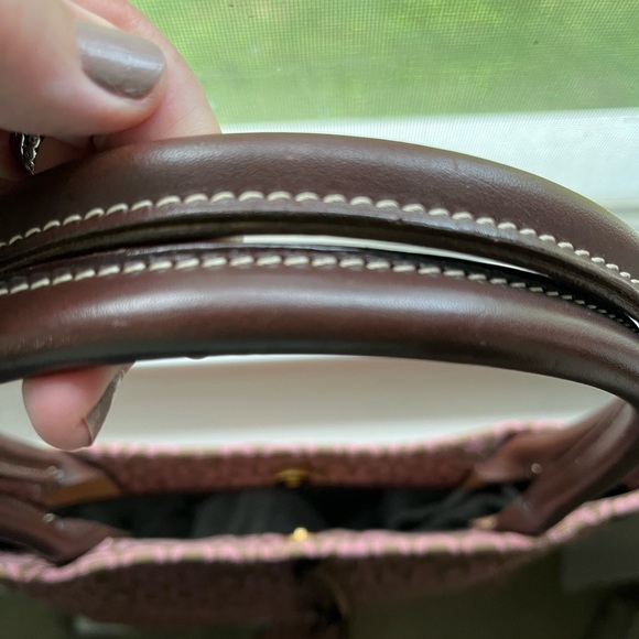 Dooney & Bourke Pink and brown Designer Tote Bag NWOT - Picture 3 of 10